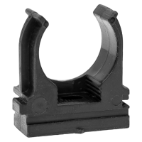 Держатель для трубы 16мм черный 100шт EKF 